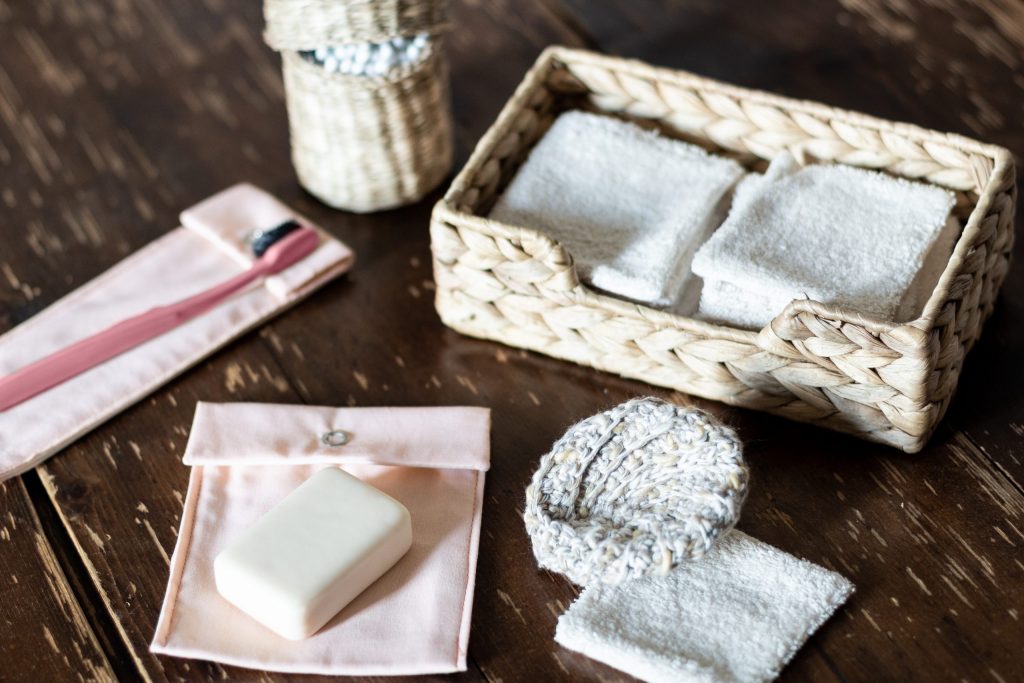 Set de bain réalisé par La Bobine d'Emilie